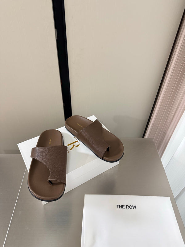TR Slip-on Sandals Coffee Cowhide 872480