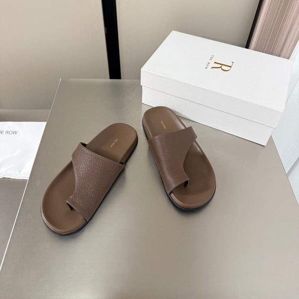 TR Slip-on Sandals Coffee Cowhide 872480