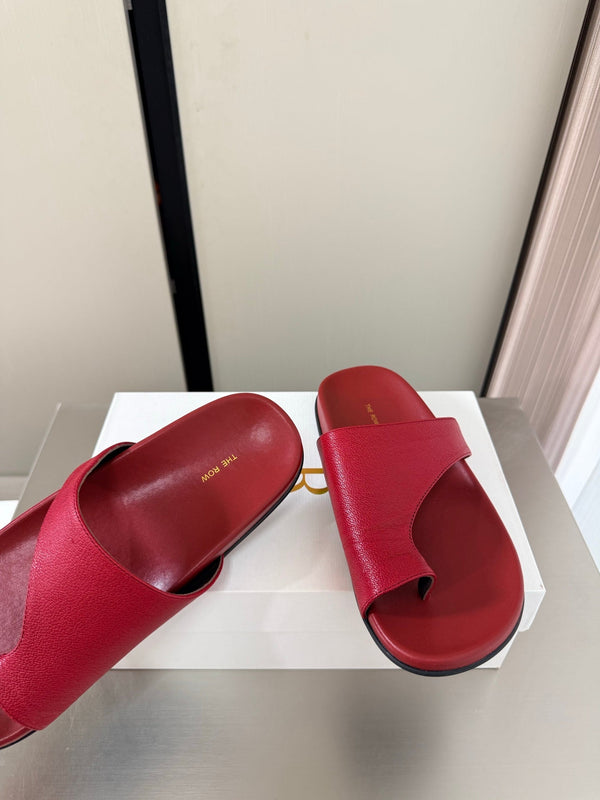 TR Slip-on Sandals Red Cowhide 872481