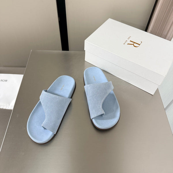 TR Slip-on Sandals Pastel Blue Suede 872482
