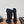 CC 25b Camellia Flower Long Boots 40mm Black Mesh & Frabic 429750