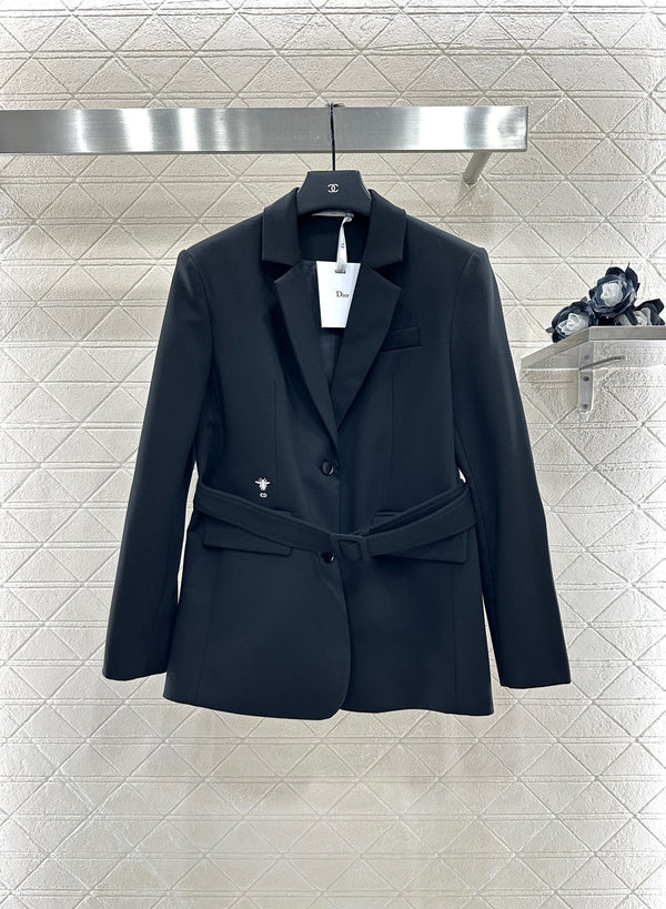 CD 25 Blazer With Belt Lapel Polyester