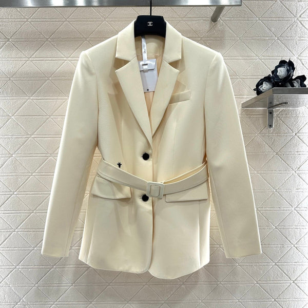 CD 25 Blazer With Belt Lapel Polyester