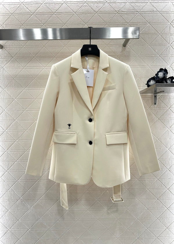 CD 25 Blazer With Belt Lapel Polyester