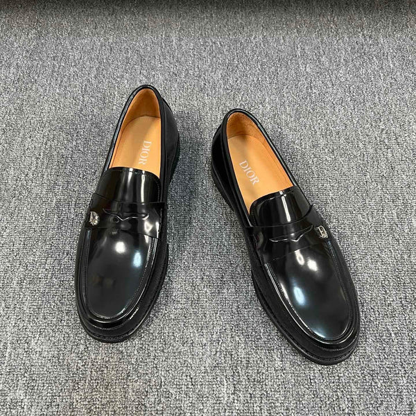CD GRANVILLE EDGE BEADS MOCASSINO IN PELLE DI VITELLO NERA LUCIDA