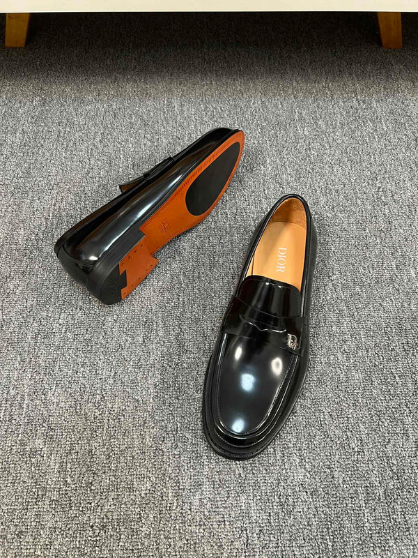 CD GRANVILLE EDGE BEADS MOCASSINO IN PELLE DI VITELLO NERA LUCIDA