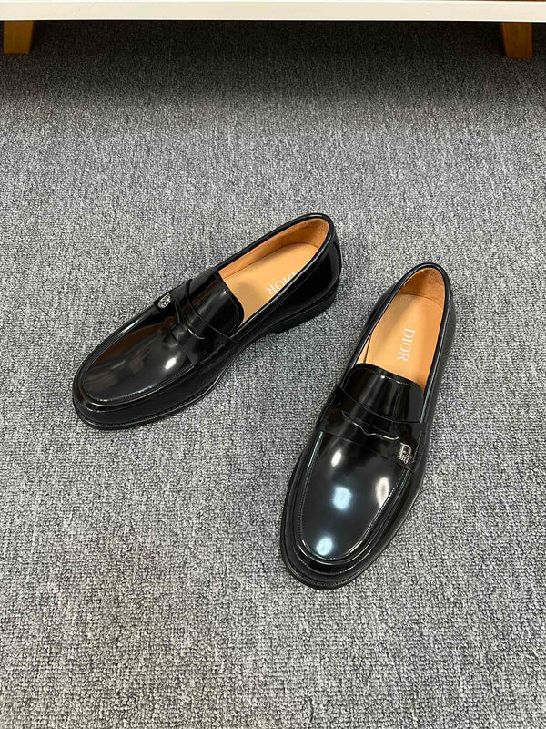 CD GRANVILLE EDGE BEADS MOCASSINO IN PELLE DI VITELLO NERA LUCIDA