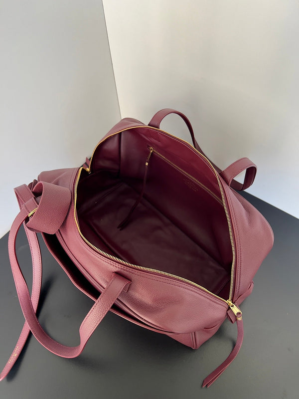 Balenciaga Carrie Bowling Ball Bag Wine Red Lambskin (Copy)