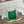 MINI NEO 17 EVELYNE BAG IN EMERALD GREEN CANVAS AND WHITE CALFSKIN