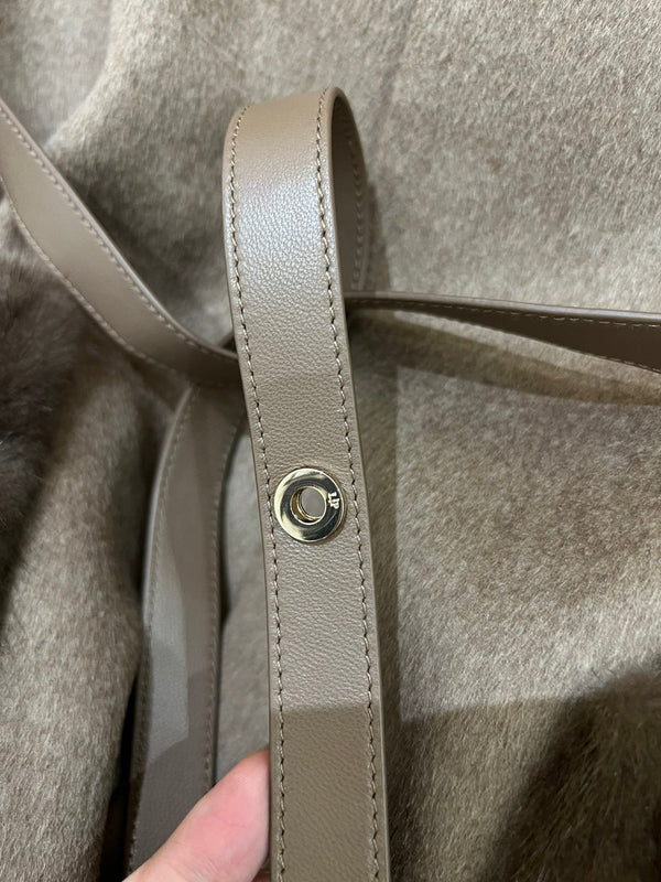 LP 25 Crew Neck Coat Brown Cashmere Fur 303967