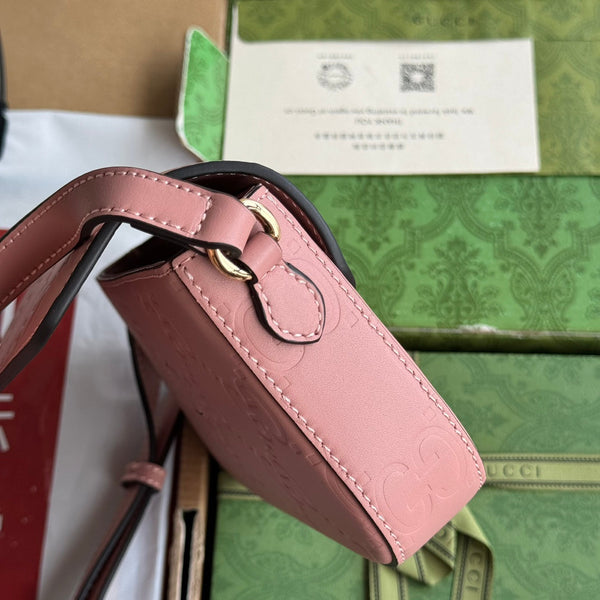 BORSA A TRACOLLA SUPER MINI 21 IN PELLE DI VITELLO ROSA BALLERINA