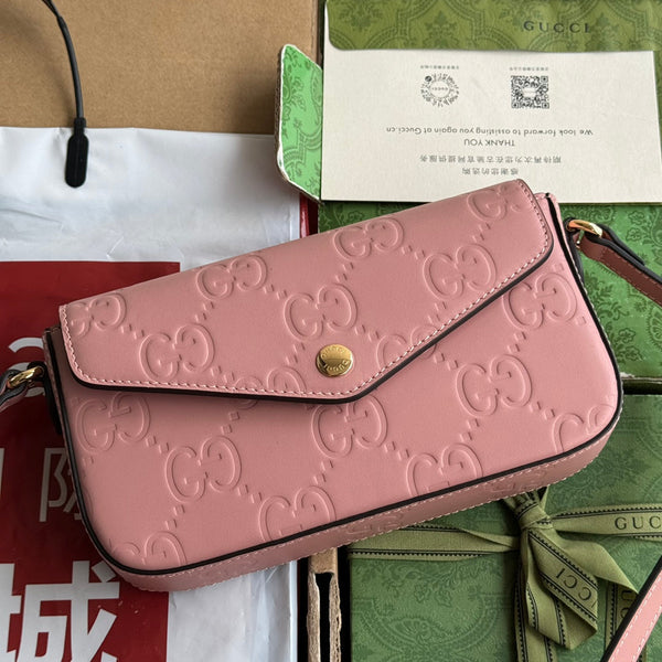 BORSA A TRACOLLA SUPER MINI 21 IN PELLE DI VITELLO ROSA BALLERINA