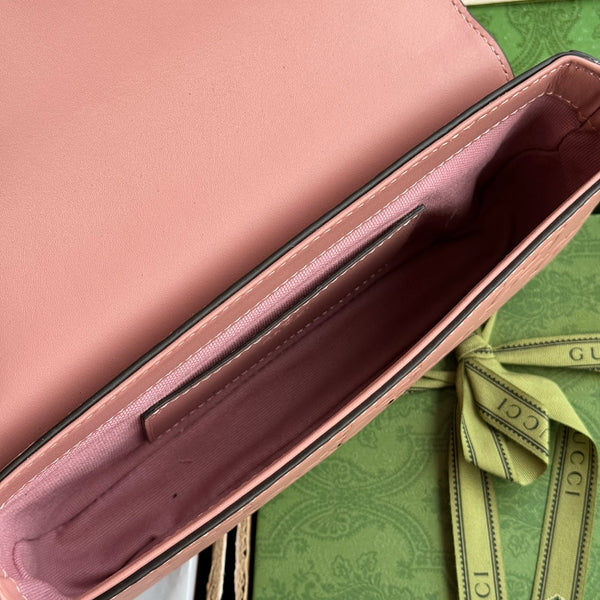 BORSA A TRACOLLA SUPER MINI 21 IN PELLE DI VITELLO ROSA BALLERINA