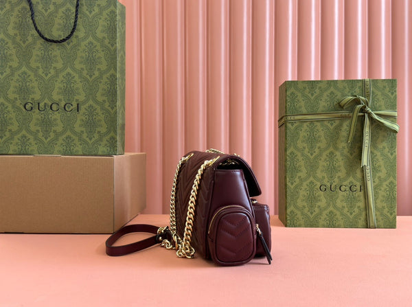 Gucci Marmont Bag Rosso Ancora Red Leather 244246