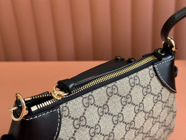 Borsa Gucci Ophidia 24,5 cm in tela nera ebano 248561