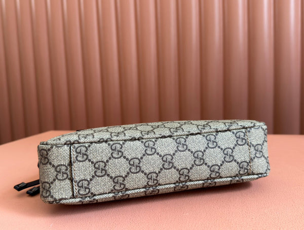Borsa Gucci Ophidia 24,5 cm in tela nera ebano 248561