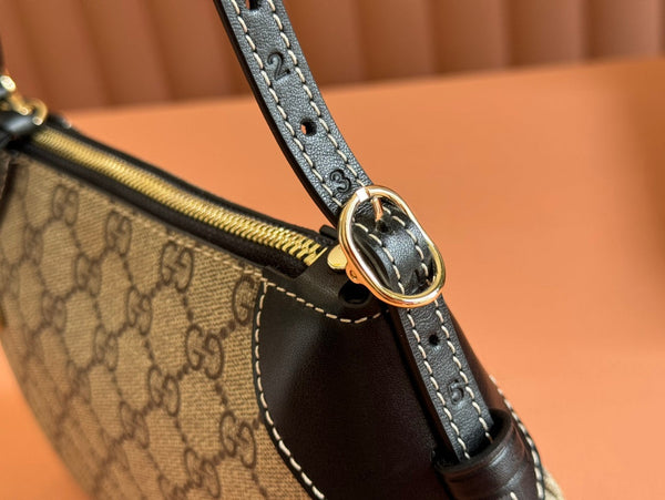 Borsa Gucci Ophidia 24,5 cm in tela nera ebano 248561