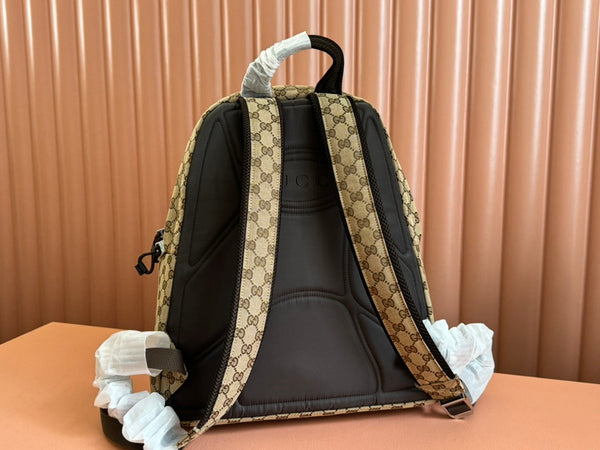ZAINO MEDIO 40 IN TELA BEIGE ED EBANO
