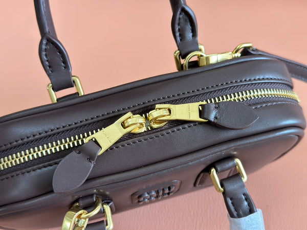 Miu Miu 19 Arcadie Chocolate leather bag Briarwood 239711