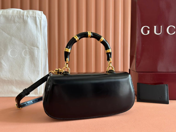Borsa Gucci Bamboo Diva in pelle nera 255196