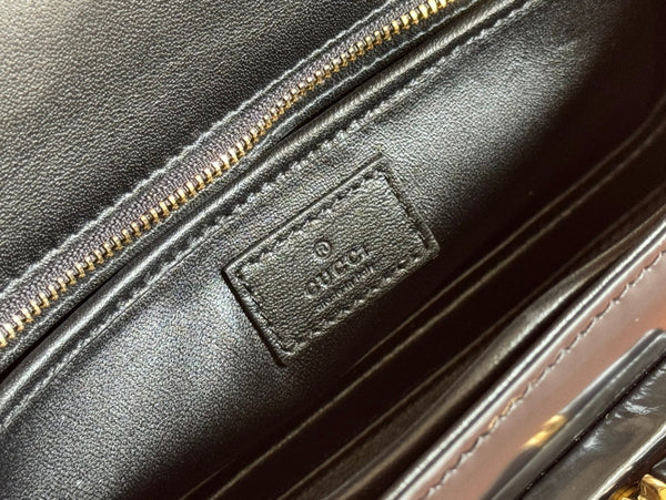 Borsa Gucci Bamboo Diva in pelle nera 255196