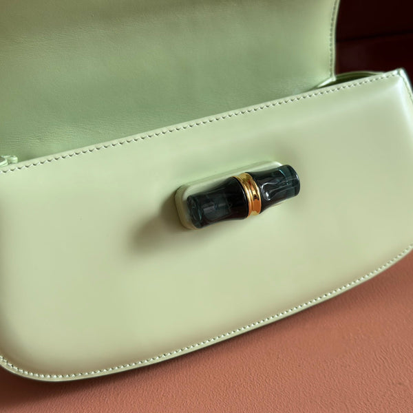 Borsa Gucci Bamboo Diva in pelle verde menta 255199