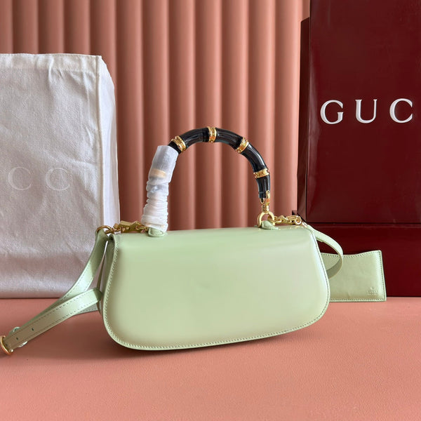 Borsa Gucci Bamboo Diva in pelle verde menta 255199