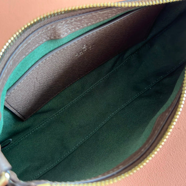 Borsa Gucci Ophidia 26cm in tela marrone ebano 255298