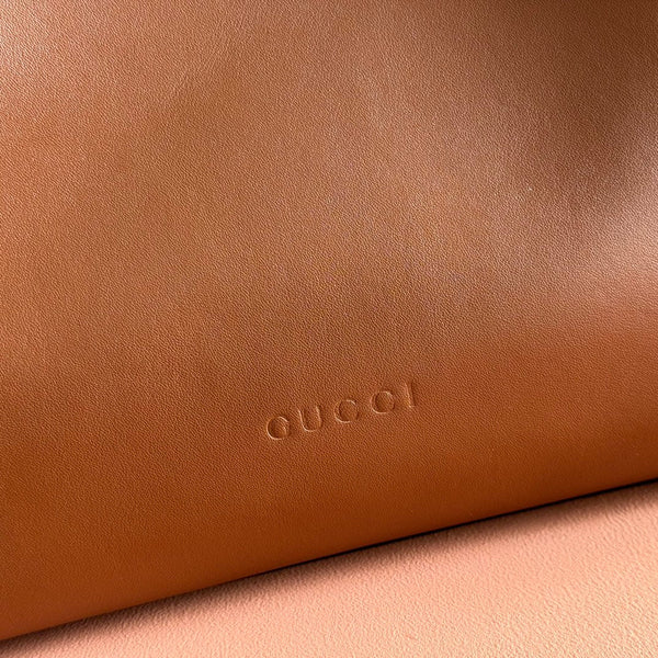 GG Beatrix Medium Tote Bag Brown Smooth Leather GHW 272126