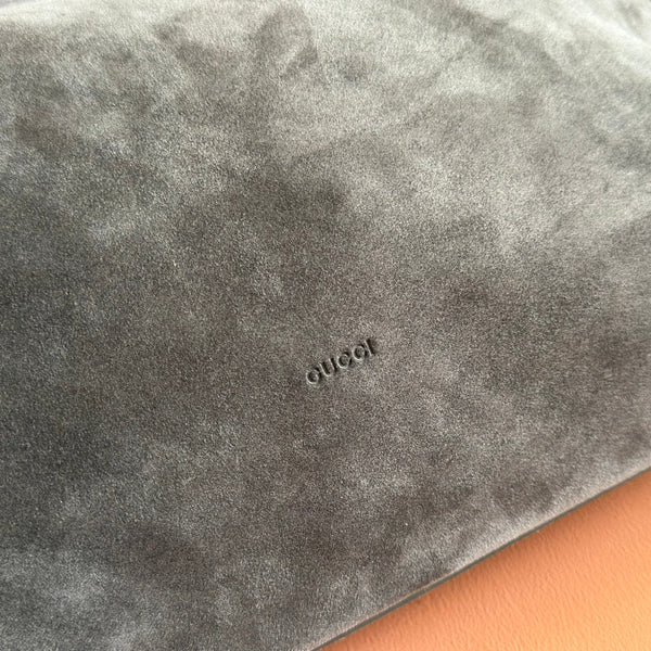 Gucci Beatrix Handbag 40 Dark Gray Suede 271934