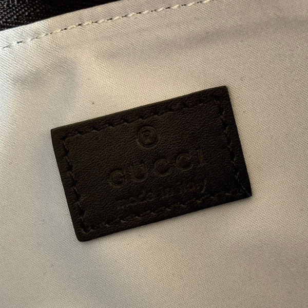 GG Edge Large Tote Bag Black Matte Rubber Fabric 271781