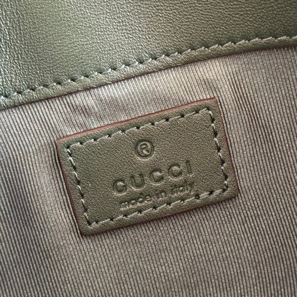 Gucci Marmont Bag 17 Dark Green Lambskin Gold Hardware 271791