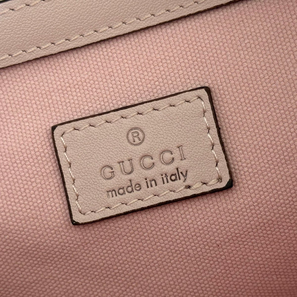 GG Emblem Bucket Bag 25cm Pink Red GG Fabric