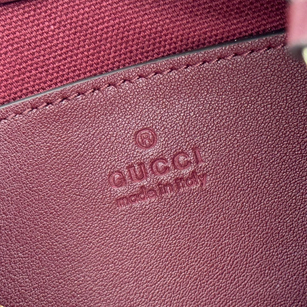 GG Emblem Small Shoulder Bag 22cm Red GG Fabric