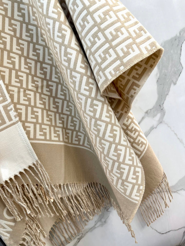 FF Limited 140CM Scarf Beige Cashmere 104161
