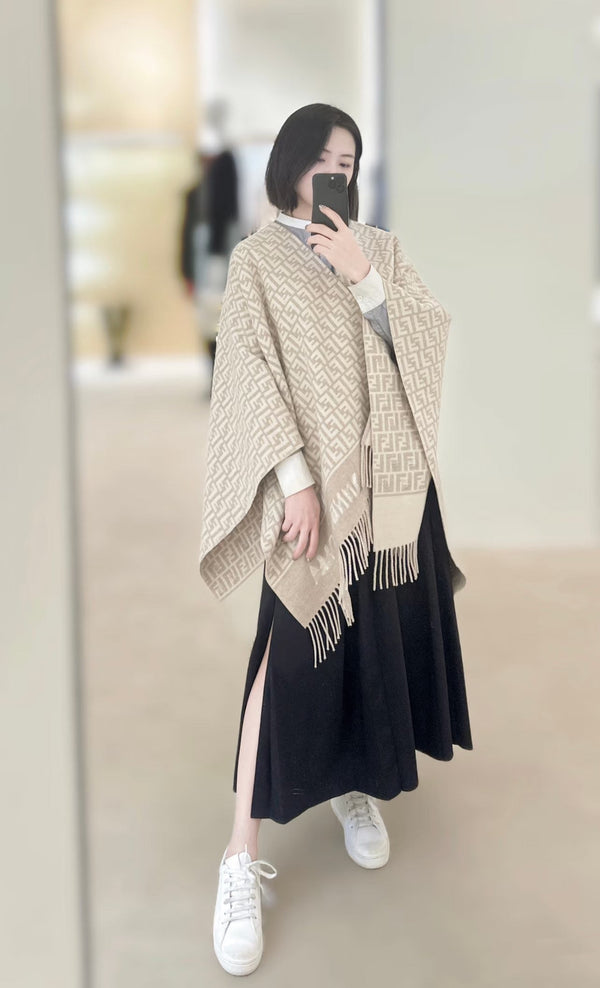 FF Limited 140CM Scarf Beige Cashmere 104161