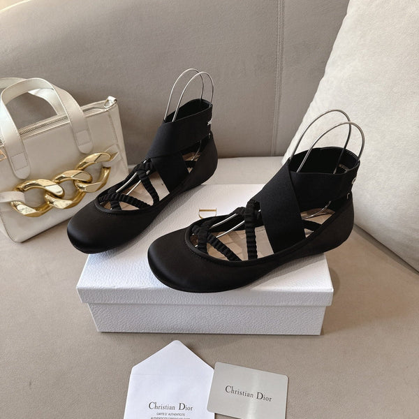 CD 26s Shade Ballet Flats Black Satin 939599