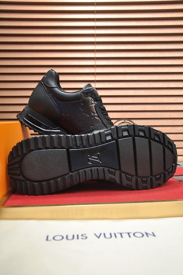 SCARPE DA ginnasta LV IN MORBIDA PELLE DI AGNELLO GOFFRATA NERA