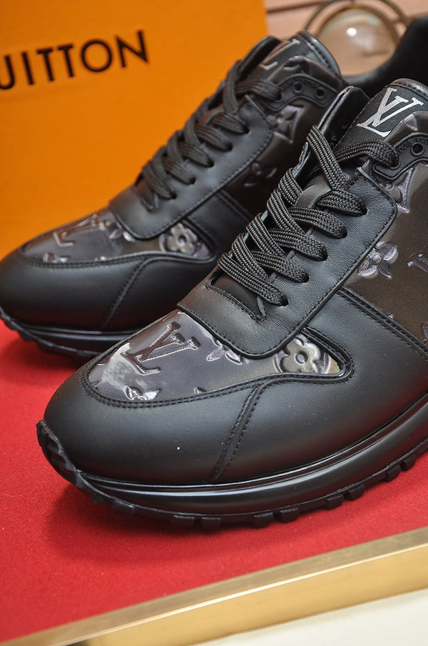 SCARPE DA ginnasta LV IN MORBIDA PELLE DI AGNELLO GOFFRATA NERA