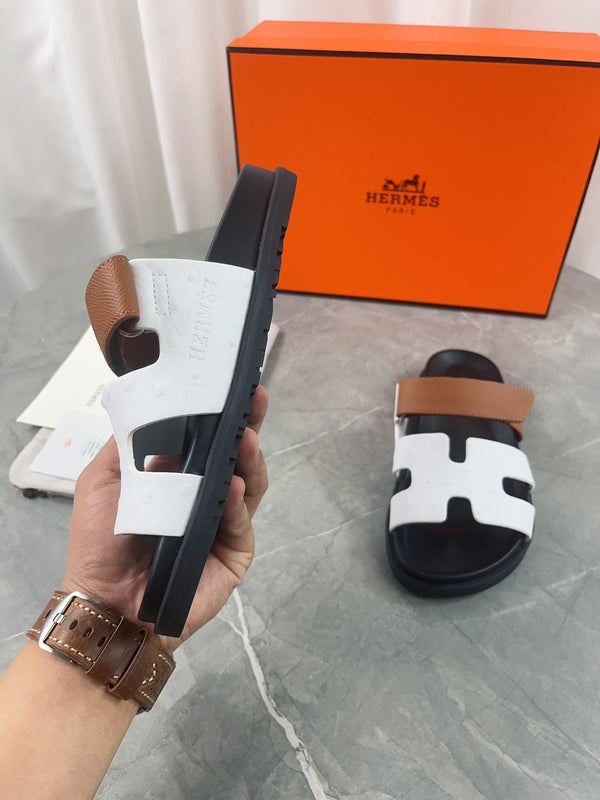 sandalo chypre marrone vitello bianco
