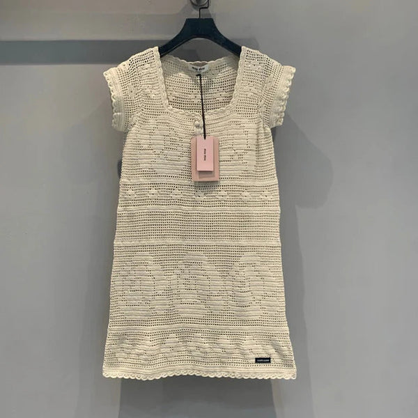 Miu 2026 Dress Cream Wool 646099