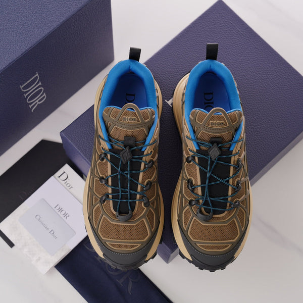 CD B31 SNEAKER BROWN AND BLUE MESH FABRIC