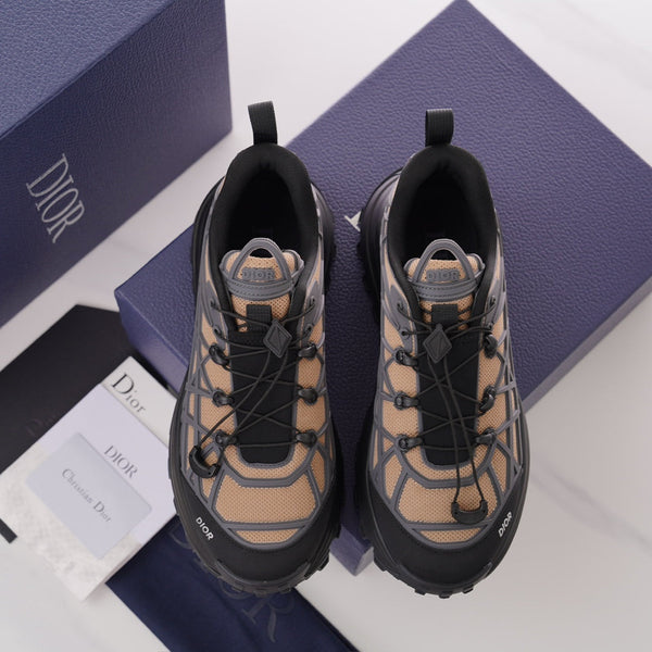 CD B31 SNEAKER BLACK AND BROWN MESH FABRIC