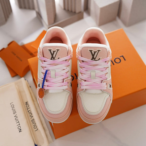 LV TRAINER IN PEACHY PINK CALFSKIN