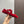 Alaila Criss Cross Ballet Flats In Red Velvet 996049