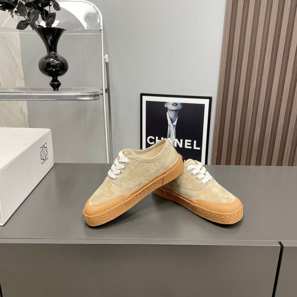 SNEAKER ALLACCIATA TERRA VULCA IN CAMOSCIO MARRONE SABBIA