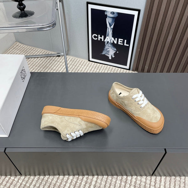 SNEAKER ALLACCIATA TERRA VULCA IN CAMOSCIO MARRONE SABBIA
