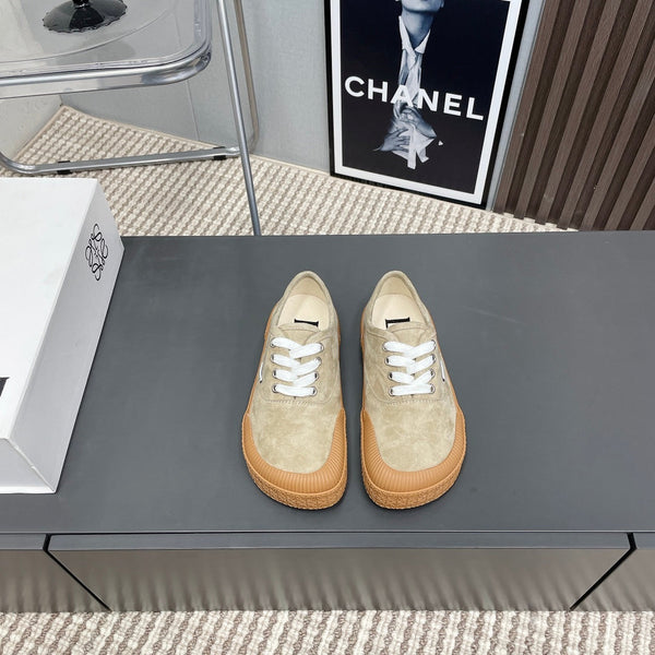 SNEAKER ALLACCIATA TERRA VULCA IN CAMOSCIO MARRONE SABBIA