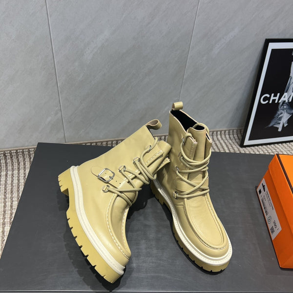 HM 25s Tobacco Boots 30mm Yellow-beige Cowhide 442555