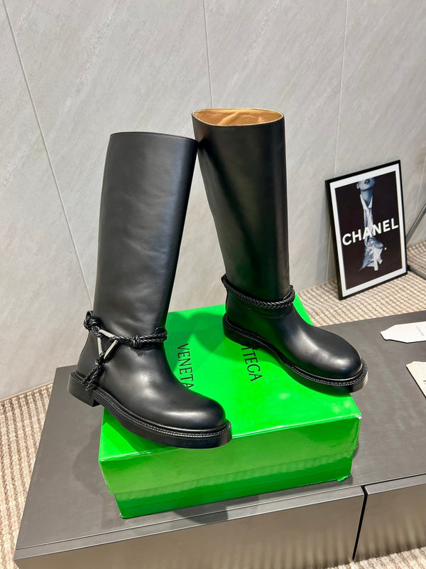 BV James Long Boot Black Calfskin 540192